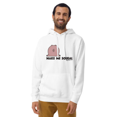 Make Me Squeal Pig Butt Men's Hoodie - White